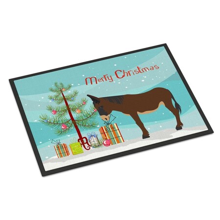 Carolines Treasures Zamorano-Leones Donkey Christmas Indoor or Outdoor Mat - 18 x 27 in. BB9220MAT